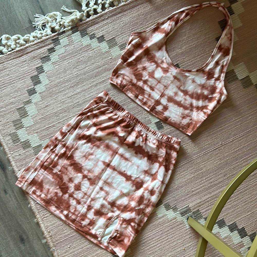 SHEIN Tie Dye Skirt Set